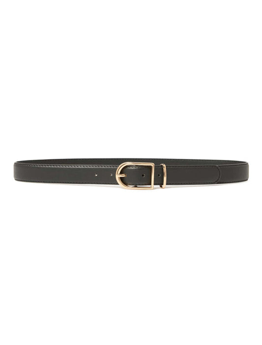 Callie Curve Buckle Jeans Belt Black Forever New