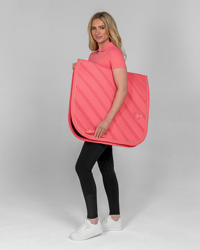 Calypso Short Sleeve Polo - Hot Coral
