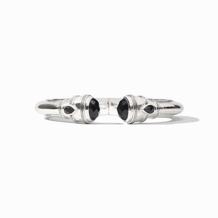 Cannes Demi Cuff Obsidian Black Silver OS