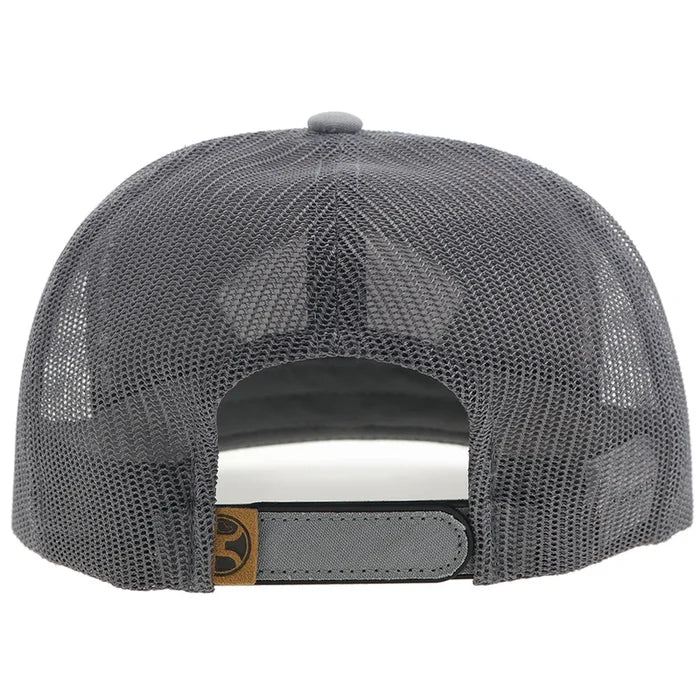 "Cavvy" Punchy Hat Grey w/ Leather Patch