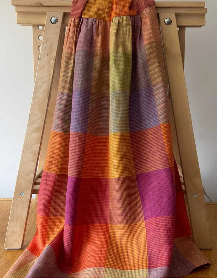 Cefalù Rainbow Linen Check Shirred Ladies Sundress Kit, Clothkits®