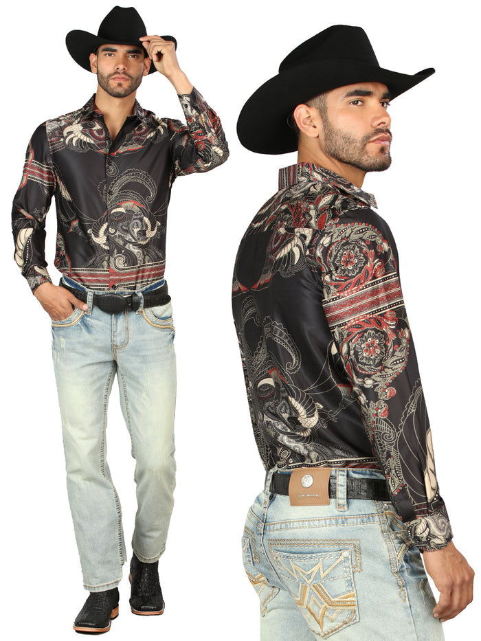Centenario Men's Light Blue Denim with Embroidered Details