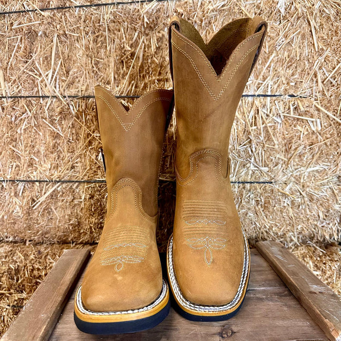 "Cesar" Artillero Square Toe Cowboy Boot- Honey