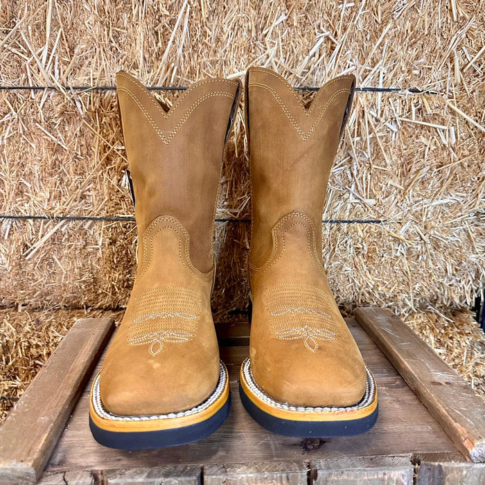 "Cesar" Artillero Square Toe Cowboy Boot- Honey