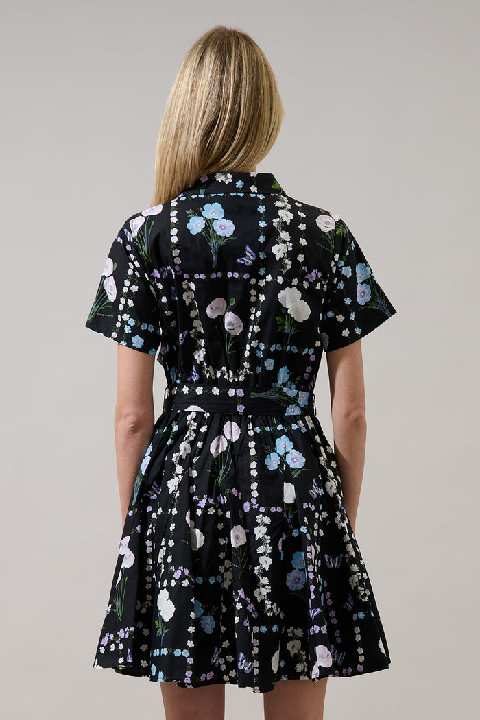 Chellie Shift Mini Dress Trevis Floral