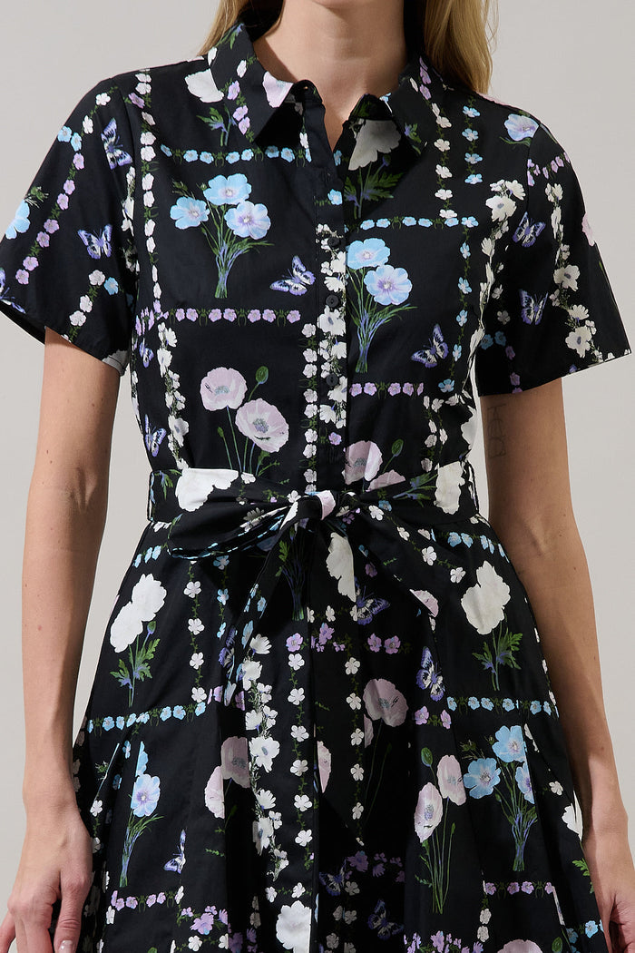 Chellie Shift Mini Dress Trevis Floral