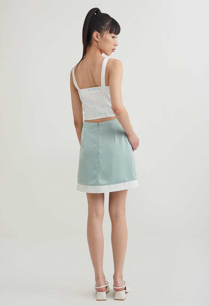 Cherki Trim A-Line Mini Skirt
