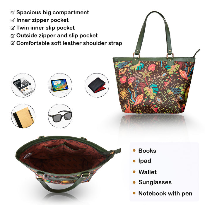 Women's coastal tote shoulder bag for work, travel, and daily use-feature image