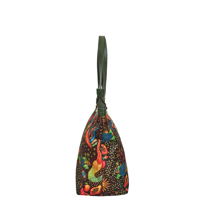 Women's coastal tote shoulder bag for work, travel, and daily use-side view