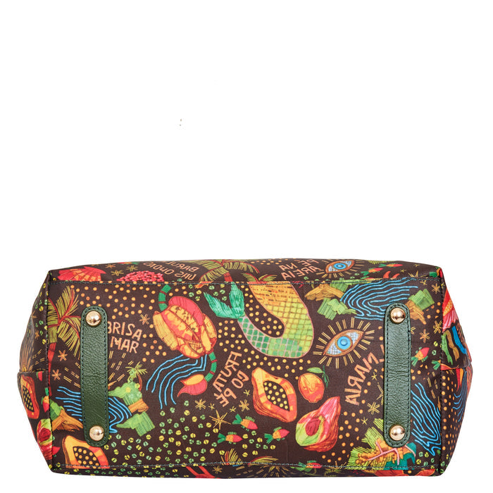 Women's coastal tote shoulder bag for work, travel, and daily use-bottom view