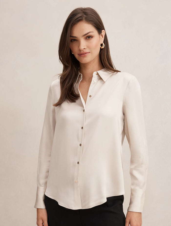 Coco Satin Shirt Ancient Scroll T Forever New