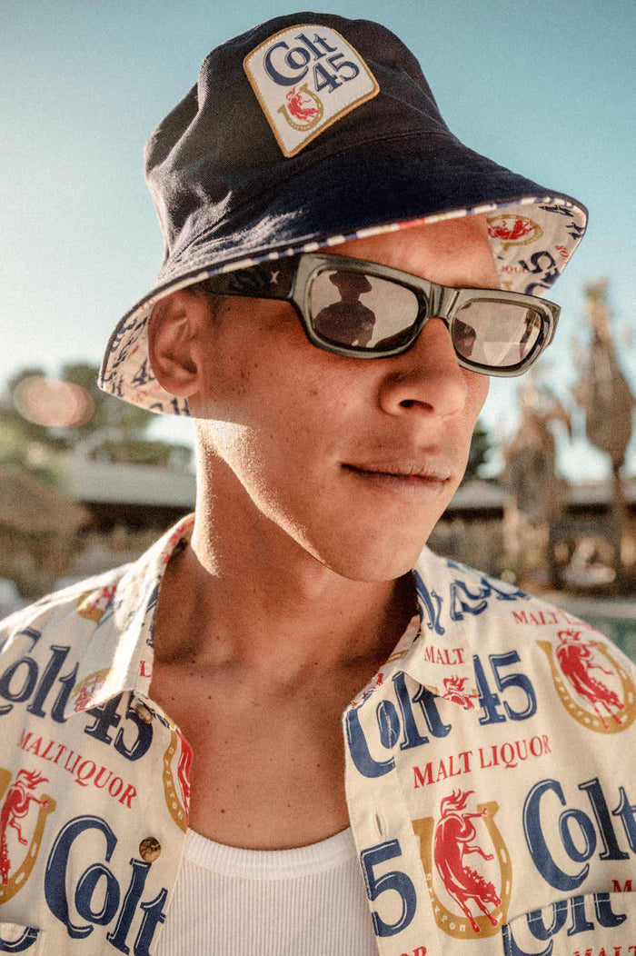 Unisex Colt 45 X Brixton Bucket Hat in the color Multi/Midnight Blue - Men's Lifestyle image