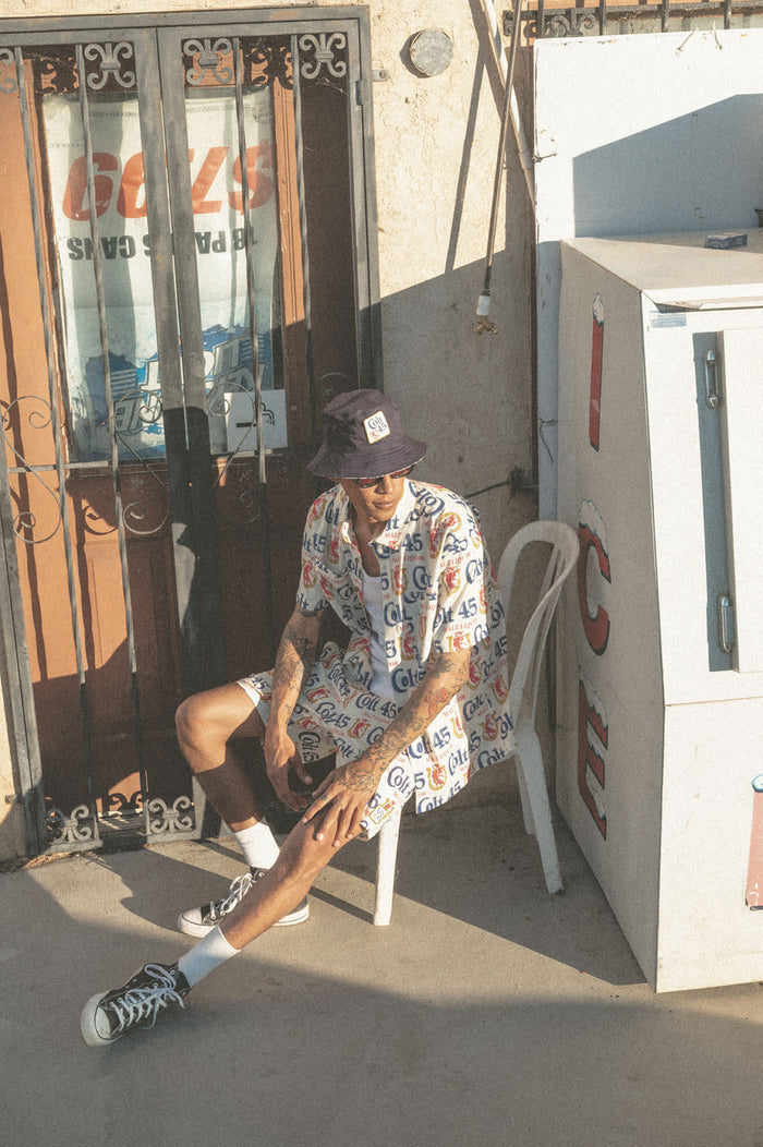 Unisex Colt 45 X Brixton Bucket Hat in the color Multi/Midnight Blue - Men's Lifestyle image