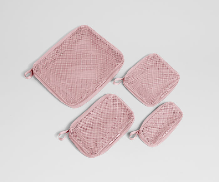 Compression Packing Cubes in Blush Pink
