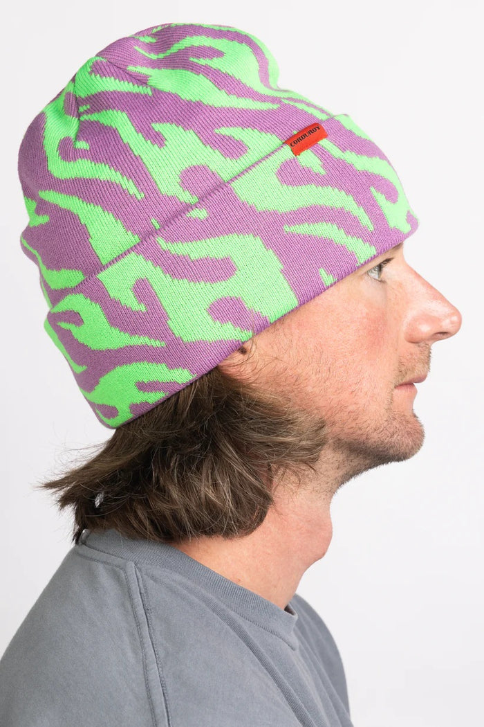 CORDUROY TRIBAL FLAMES BEANIE