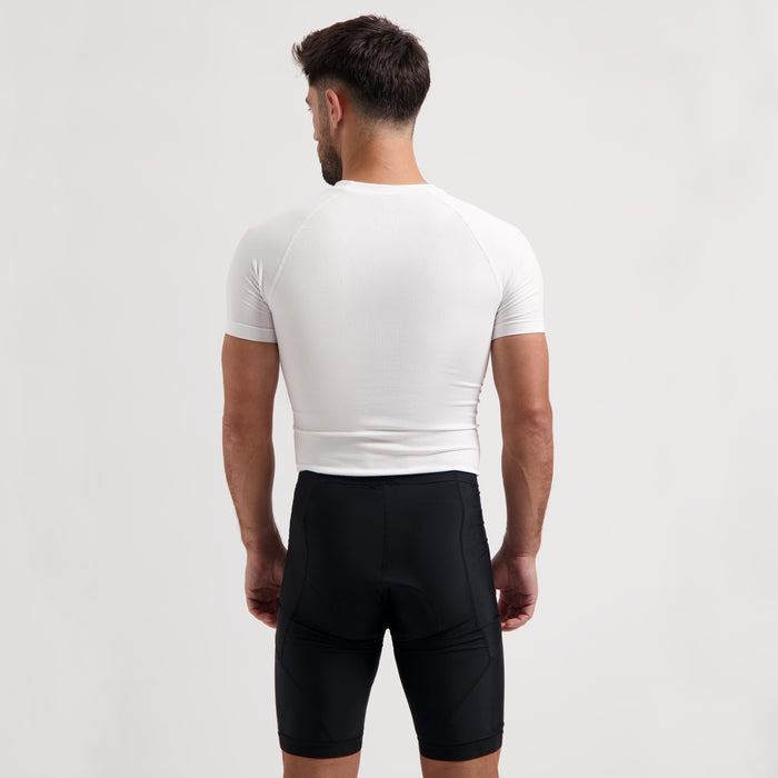 Rogelli Core korte fietsbroek zonder bretels heren zwart gedragen achterkant.