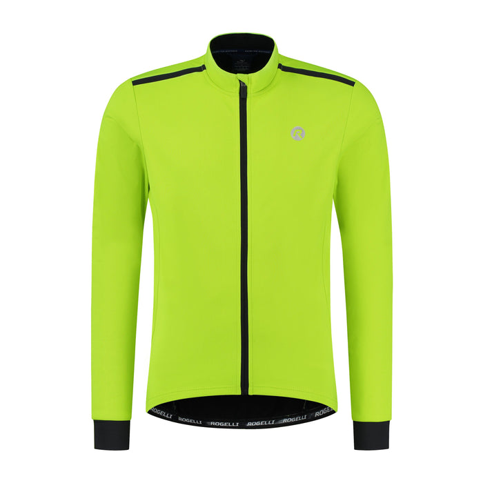 Rogelli Core fietsjack heren fluor voorkant.