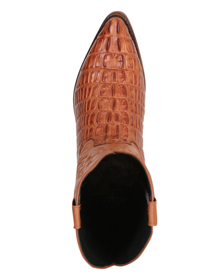Cowboy boot  El Senor de los Cielos - Imitation Caiman Print - Cognac