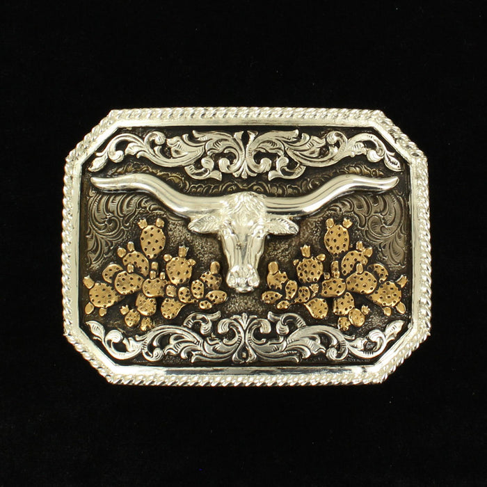 Crumrine Rectangle Longhorn Buckle