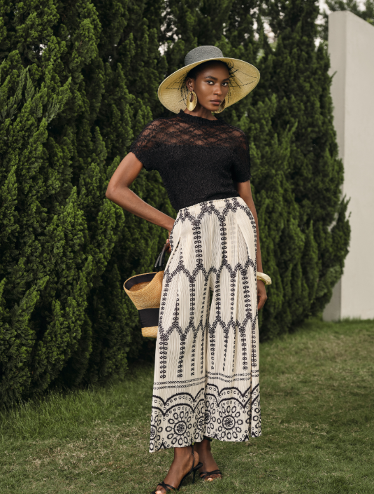 Cutout Lace Mesh Pleated Fitted Top