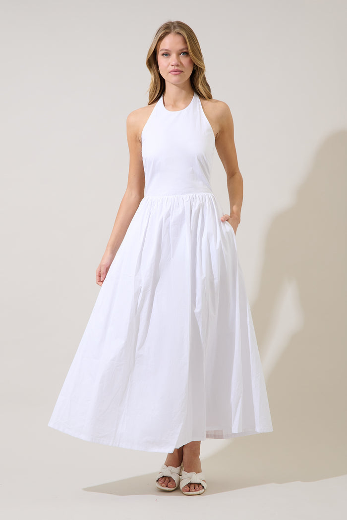 Daine Halter Neck Midi Dress