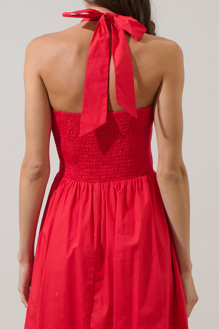 Daine Halter Neck Midi Dress