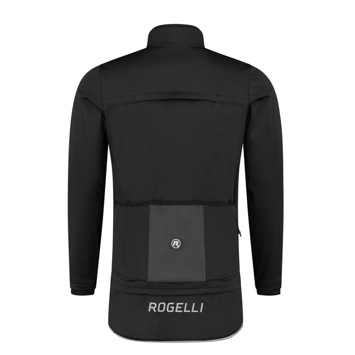 Rogelli Deep Winter fietsjack heren zwart achterkant.