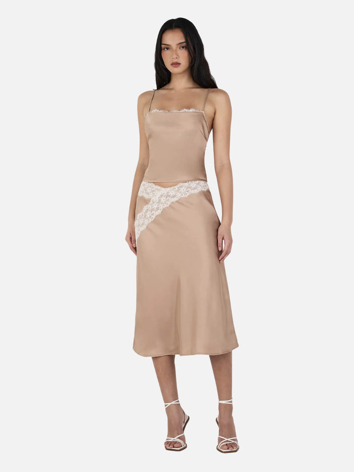 Deja Midi Skirt - Gold