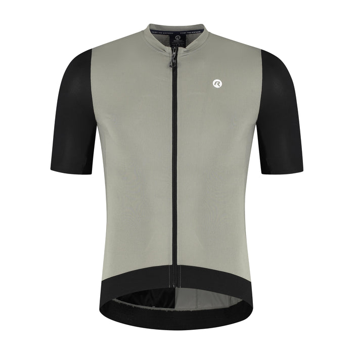 Rogelli Distance II fietsshirt heren taupe korte mouw voorkant.