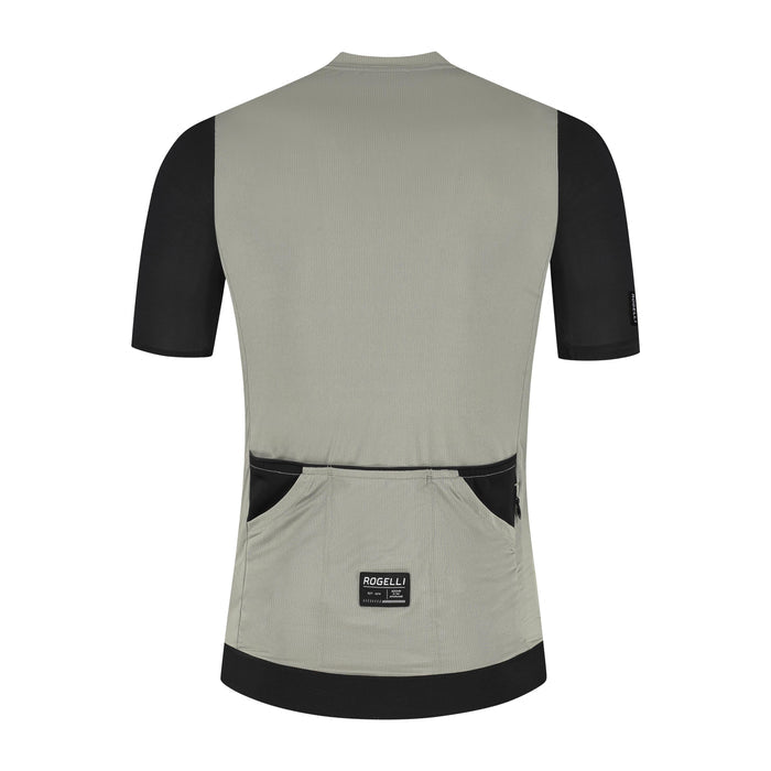 Rogelli Distance II fietsshirt heren taupe korte mouw achterkant.
