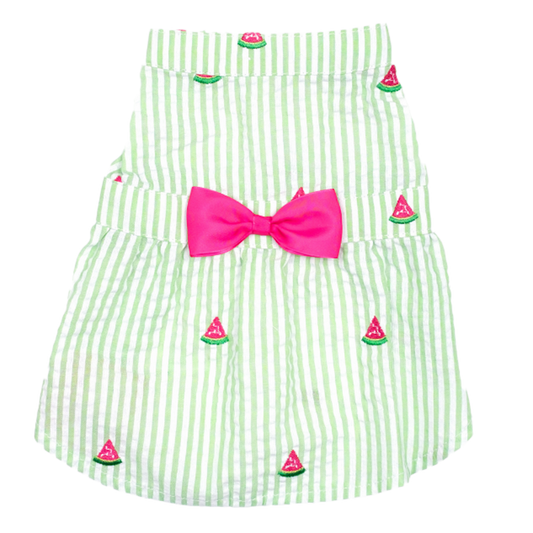 Dress | Green Stripe Watermelon