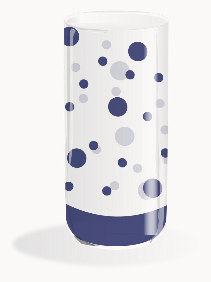 drink glass blue harlequin 100% Capri design