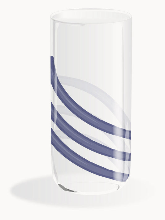 drink glass blue saturn 100% Capri design