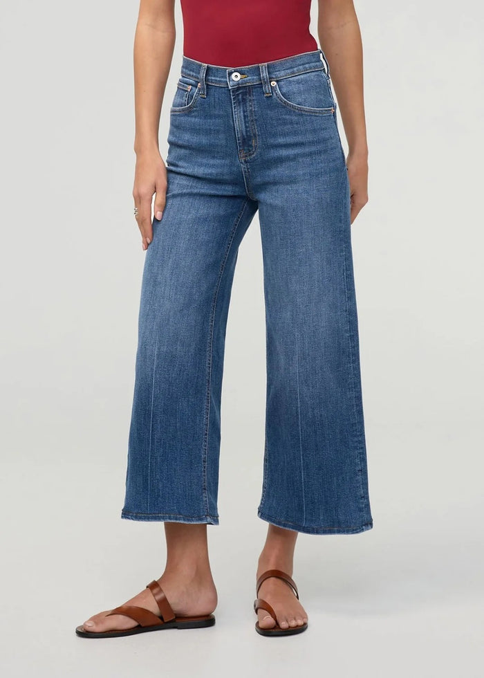 DUER PERFORMANCE DENIM + HIGH RISE WIDE LEG CROP SWELL WOMENS PANT