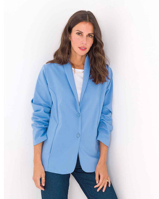 Easycare Lightweight Jacket - Cornflower - The Classic Boutique