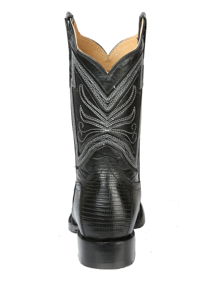El General Men's Rodeo Boot - Imitation Lizard - Black