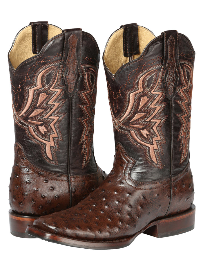 El General Rodeo Boot- Imitation Avestruz -  Brown