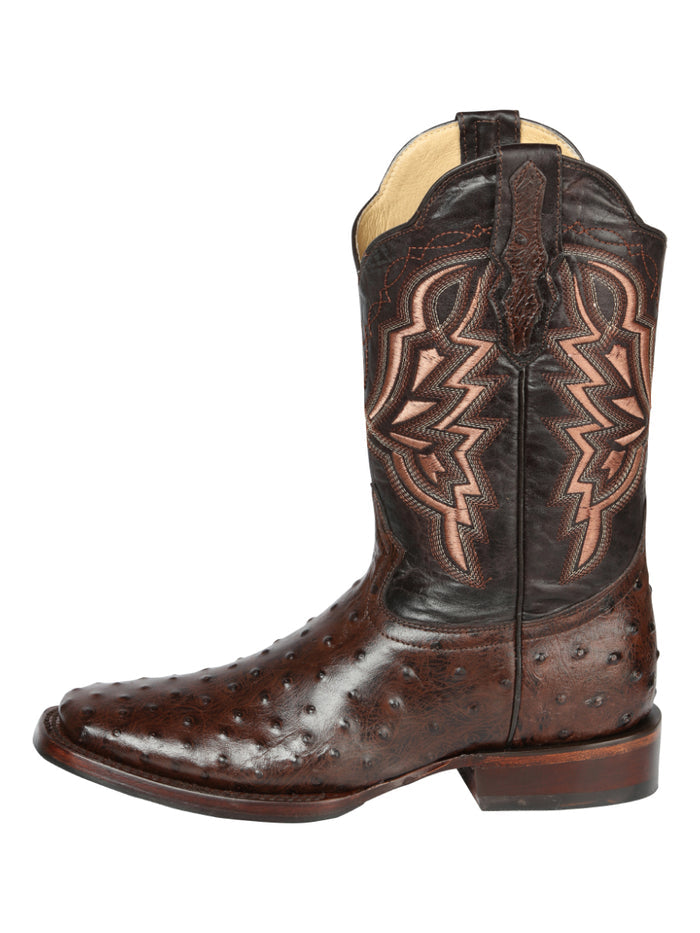 El General Rodeo Boot- Imitation Avestruz -  Brown