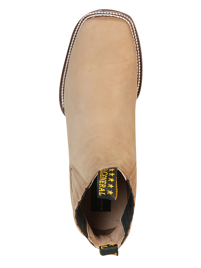 El General Square Toe Ankle Boot - Nobuck Light Brown