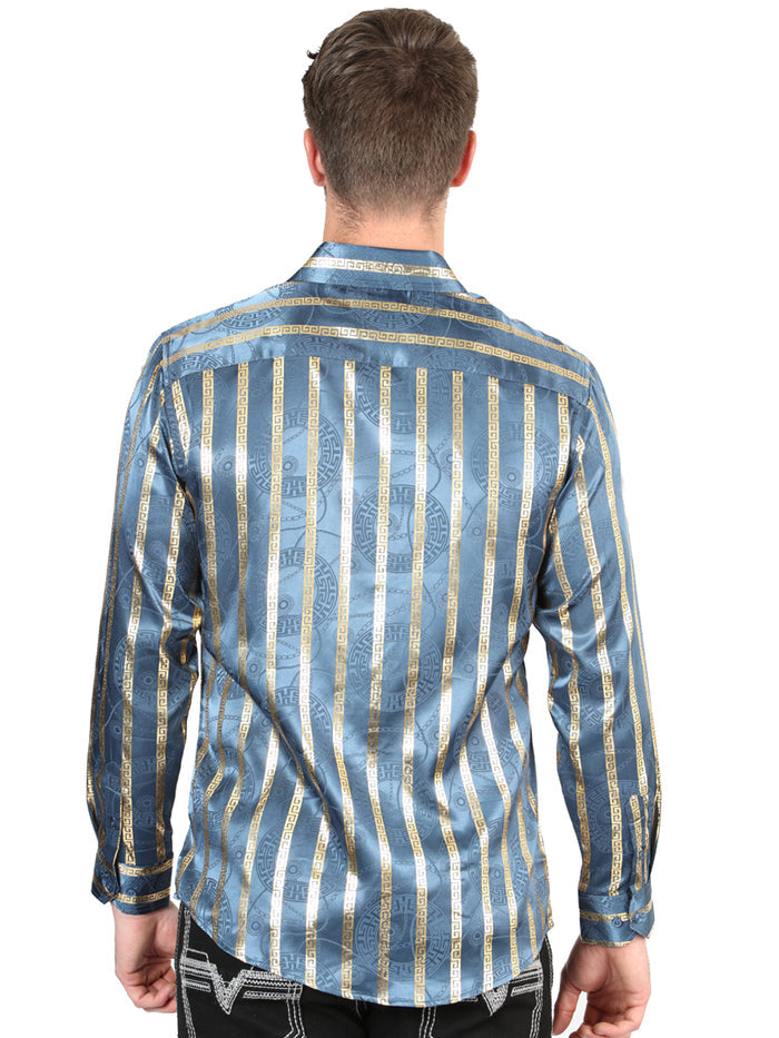 El General Teal Casual Long-Sleeve Shirt
