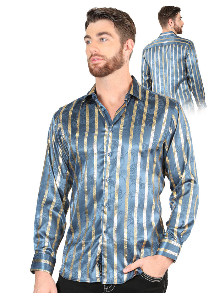 El General Teal Casual Long-Sleeve Shirt