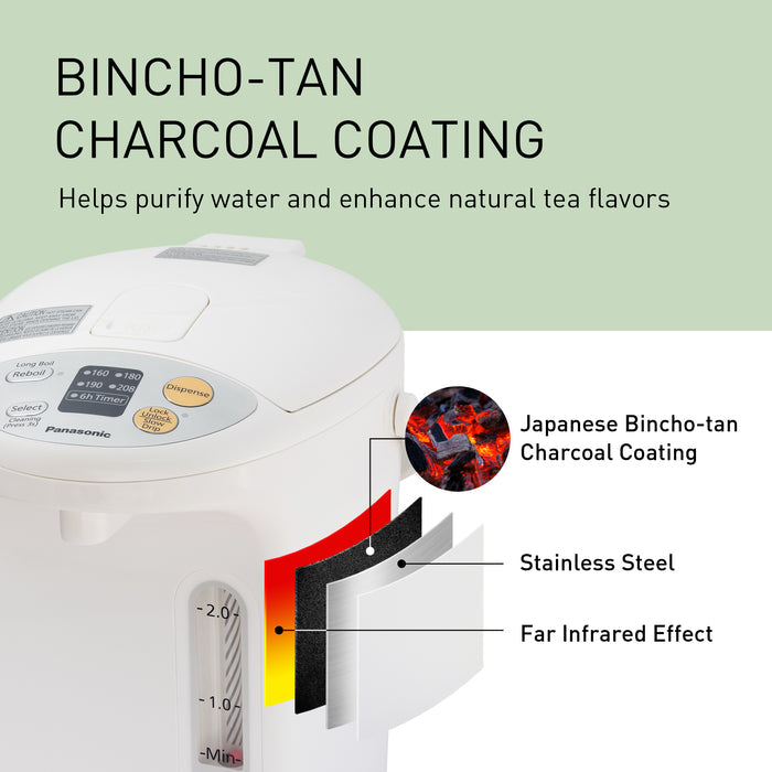 Bincho-tan charcoal coating helps purify water and enhance natural tea flavors. Japanese bincho-tan charcoal coating stainless steel far infrared effect