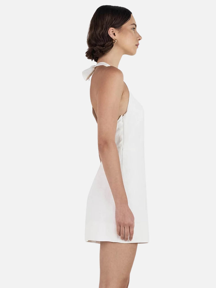 Ellison Linen Mini Dress - Ivory