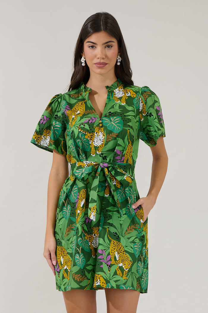 Ema Shift Mini Dress Tropical