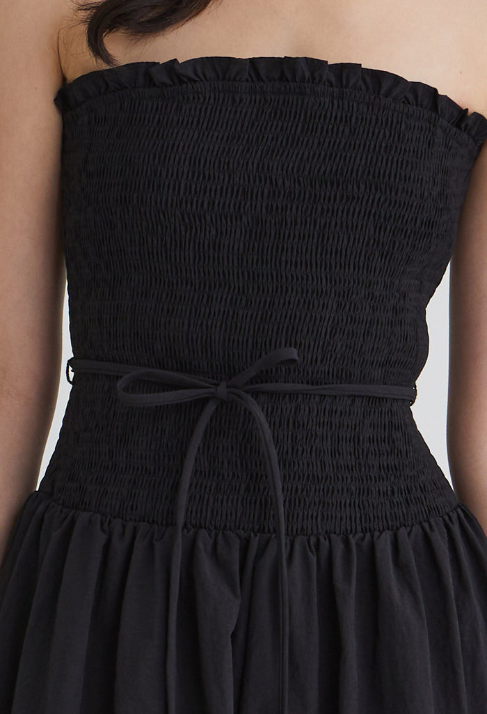 Ember Bloom Ruched Midi Dress