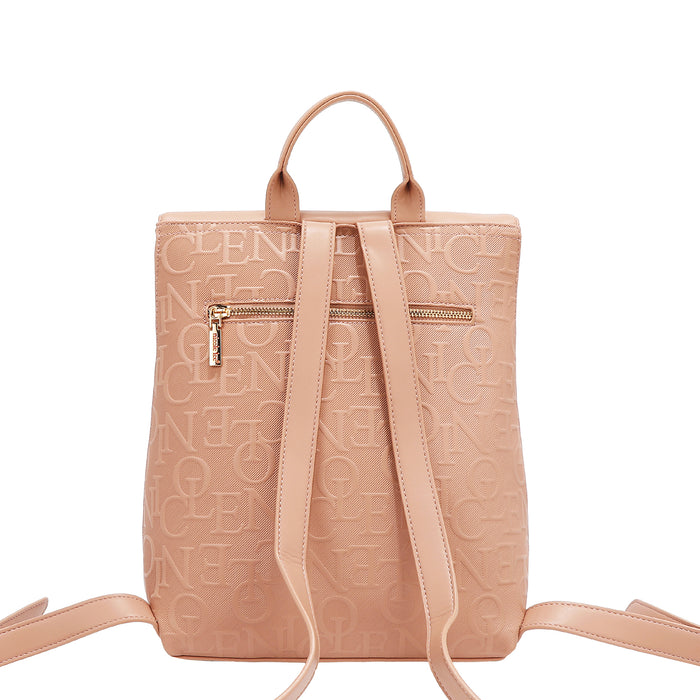 EMBOSSED ELEGANCE MULTIPOCKET BACKPACK