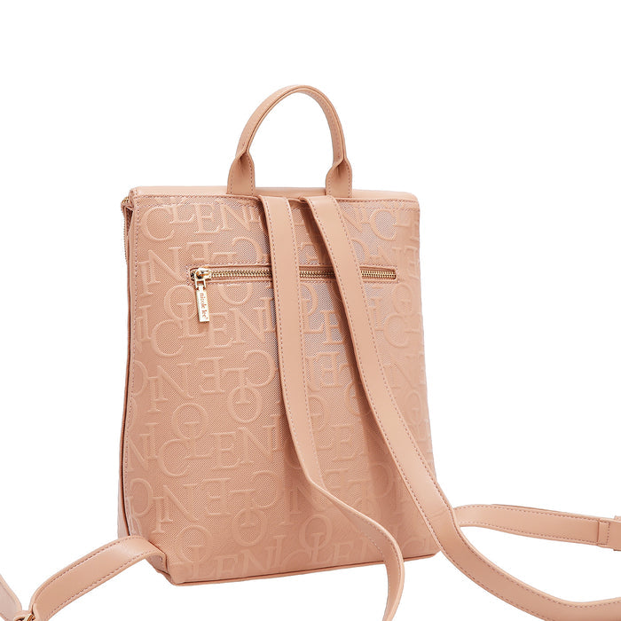 EMBOSSED ELEGANCE MULTIPOCKET BACKPACK