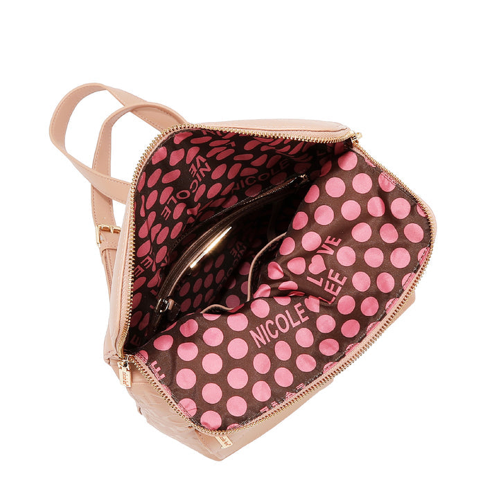EMBOSSED ELEGANCE MULTIPOCKET BACKPACK