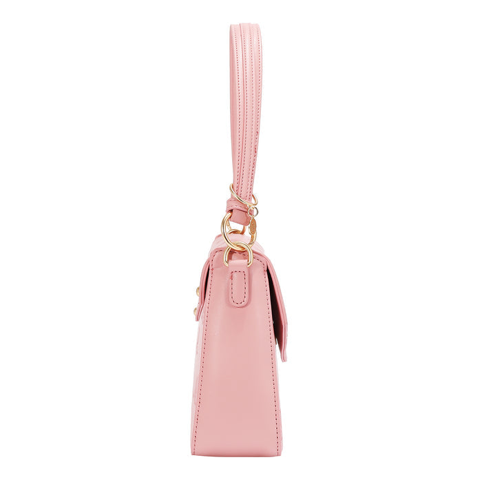 EMBOSSED NL CURVE FLAP SHOULDER BAG