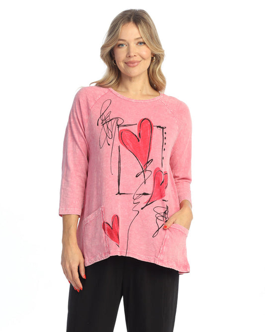 "Encanto" Mineral Washed Patch Pocket Tunic Top - M12-2091